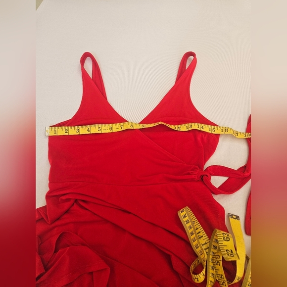 Express- Sleeveless Wrap Dress Women's Vibrant Red Sz SP - Picture 3 of 6